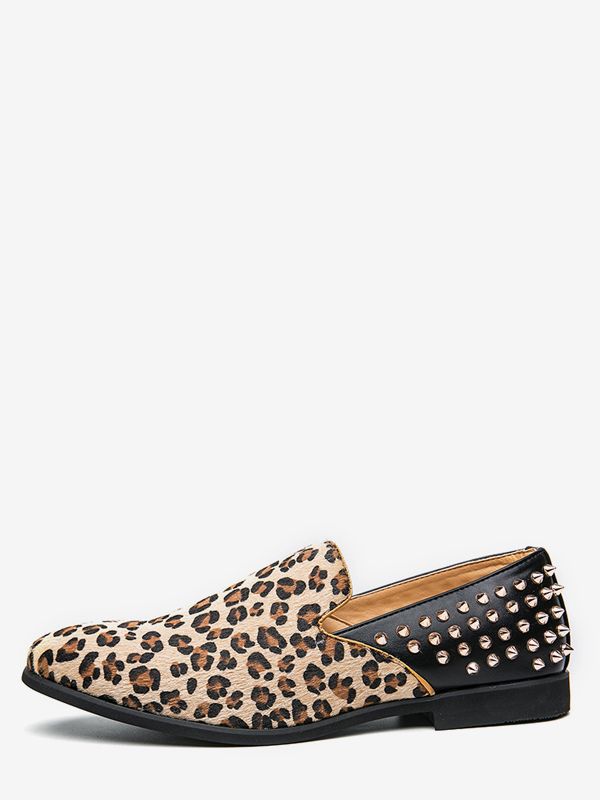 Mocassins en daim à bout rond et rivets - milanoo.com - Modalova