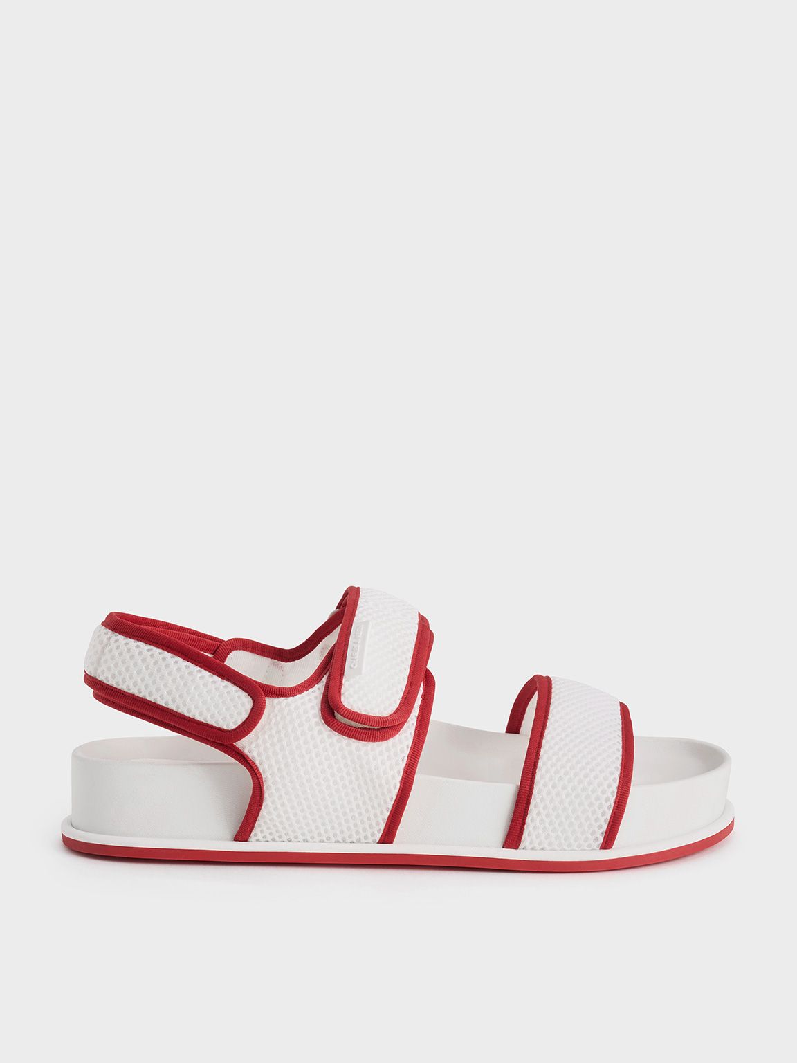 Charles & Keith - Sandales à bride arrière en maille à double lanière et surpiqûre contrastée - Charles & Keith - Modalova