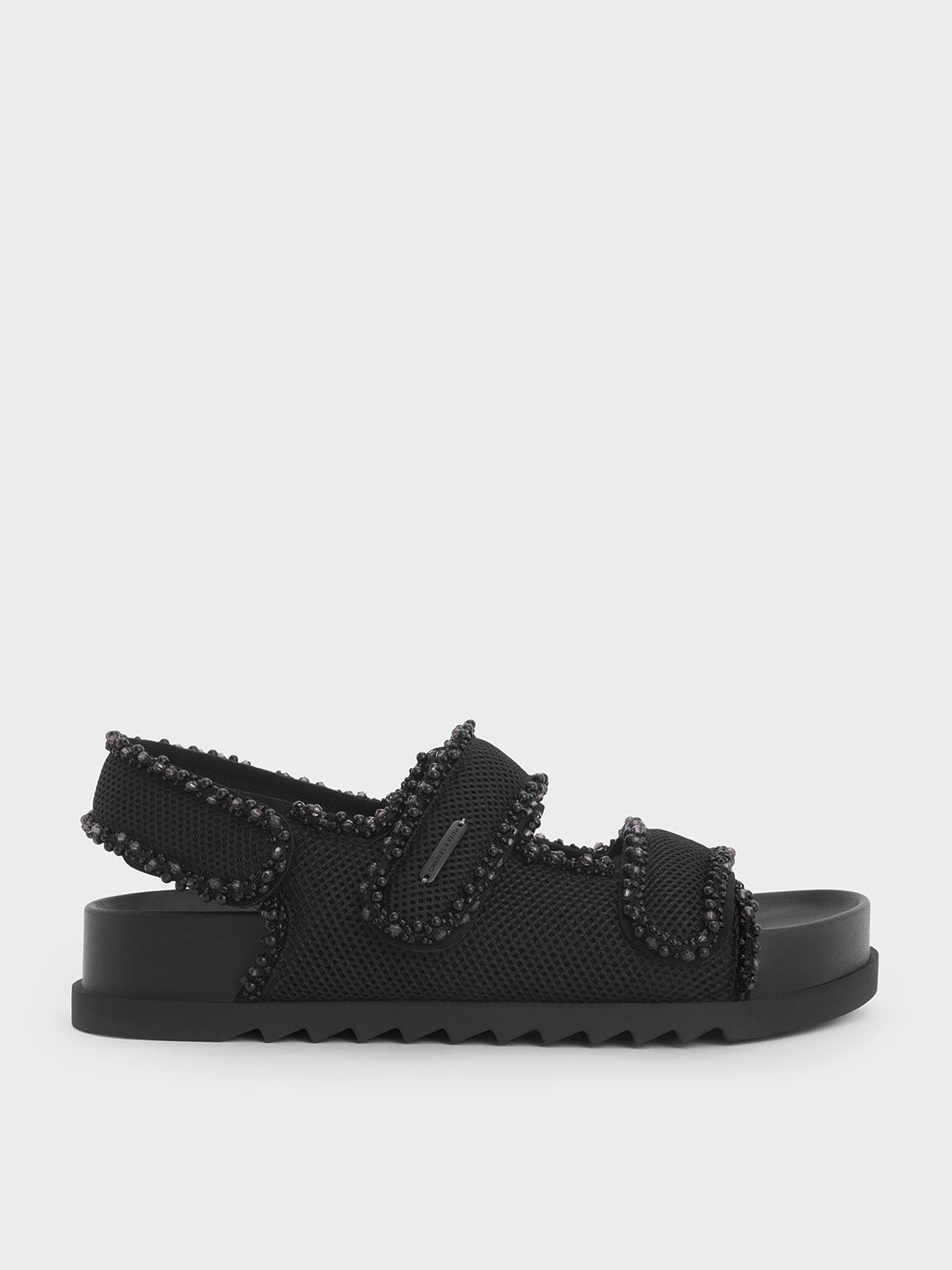 Charles & Keith - Sandales à plateforme en maille ornées de perles - Charles & Keith - Modalova