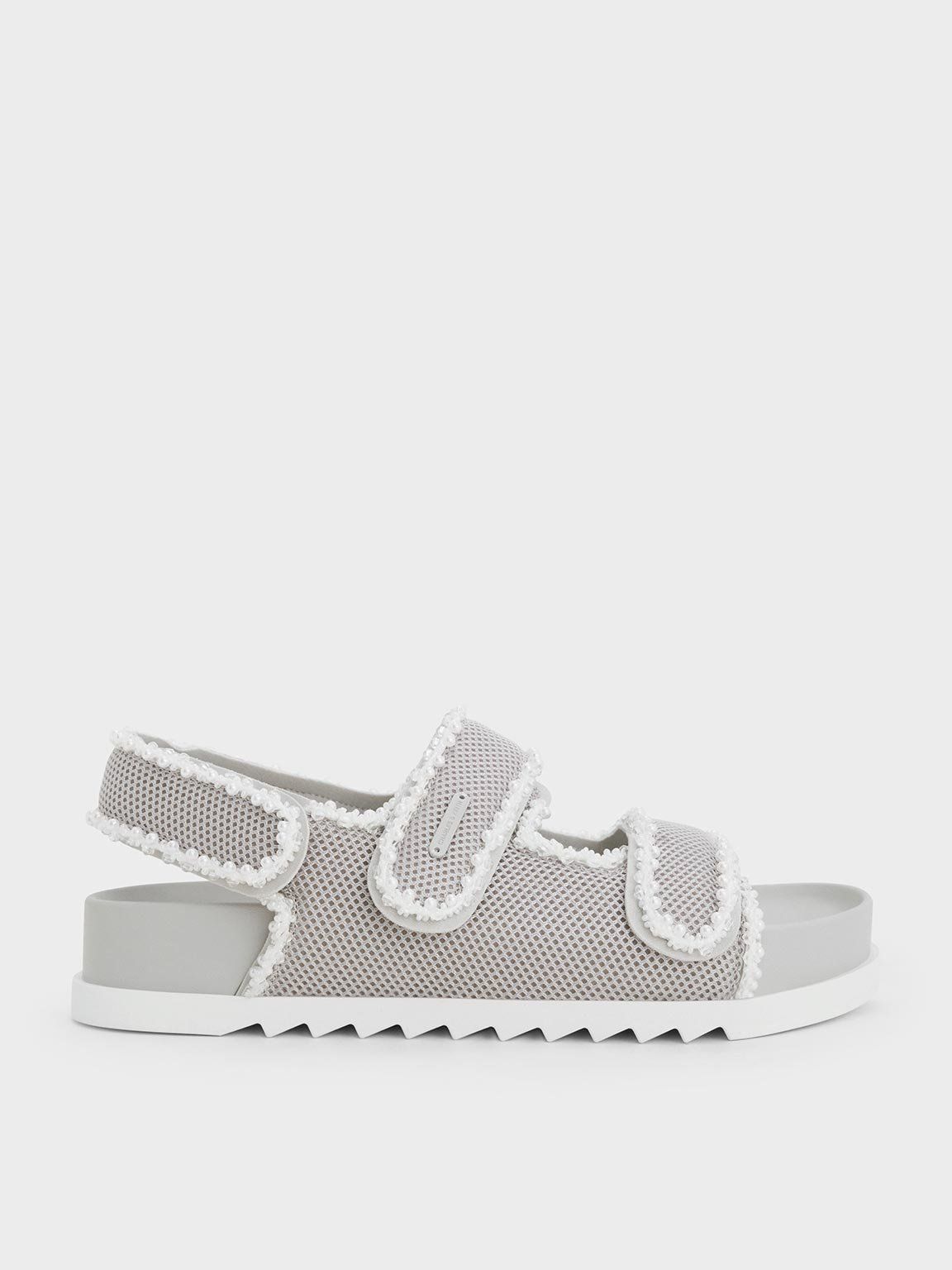 Charles & Keith - Sandales à plateforme en maille ornées de perles - Charles & Keith - Modalova