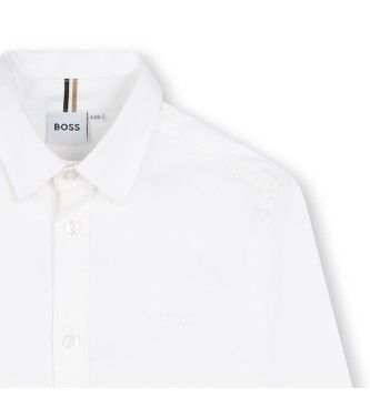 Pour garçon. J51130 Chemise à manches longues et coupe droite (6Y= 114cm), Casuel, Coton, Manche longue, mode enfantine - Boss - Modalova