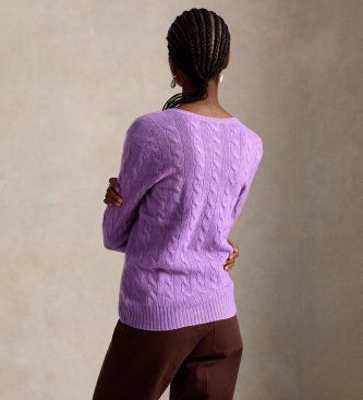 Pull en cachemire et laine lilas (M), Casuel, , Manche longue - Polo Ralph Lauren - Modalova
