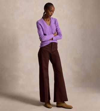 Pull en cachemire et laine lilas (M), Casuel, , Manche longue - Polo Ralph Lauren - Modalova