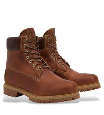TB1270942141 Premium 6 Inch Leather Ankle Boots Brown (40 W), Cuir, , Plat, Lacets, Casuel, De plein air - Timberland - Modalova