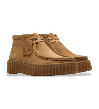 Bottines en cuir marron clair Torhill Moss (35.5), 1 à 3 cm, Lacets, Casuel - Clarks - Modalova