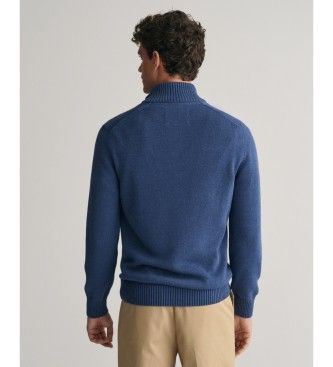 Pull demi-zip Casual (L), Casuel, Coton, Manche longue, Marine - Gant - Modalova