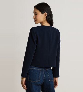 B24610002 Veste croisée en crêpe (36), Casuel, Classique, Polister recyclé - Lauren Ralph Lauren - Modalova