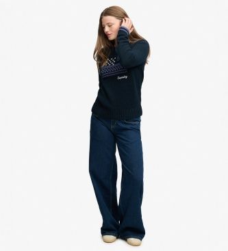 W6110755A Pull Jersey en Maille Torsadée avec Drapeau (S), Casuel, Coton - Superdry - Modalova
