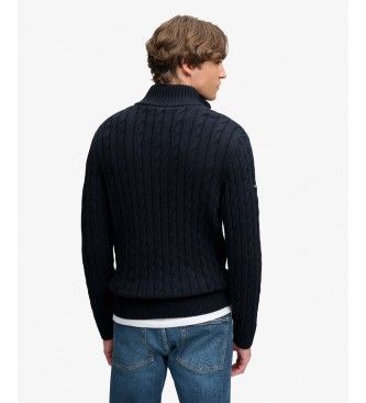 M6110661B Pull demi-zippé Cotton Classic Cable 1 2 (XXL), Casuel, Coton, Manche longue - Superdry - Modalova