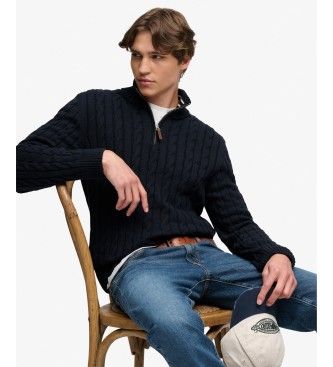 M6110661B Pull demi-zippé Cotton Classic Cable 1 2 (XXL), Casuel, Coton, Manche longue - Superdry - Modalova