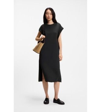Robe tricotée noire à manches capuchon (XS), Casuel, Modal, Manche courte - Boss - Modalova