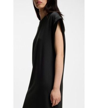 Robe tricotée noire à manches capuchon (XS), Casuel, Modal, Manche courte - Boss - Modalova