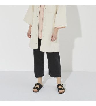 Sandales en Cuir Arizona Big Buckle Lenb (Coupe Étroite) (36), Plat, Aucun, Casuel - Birkenstock - Modalova