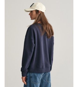 Sweat-shirt à col ras du cou Shield (L), Casuel, Coton, Marine - Gant - Modalova