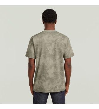 D28589-E400-J183 T-shirt à imprimé allover (M), Marron, Casuel, Vert, Coton, Manche courte - G-Star - Modalova