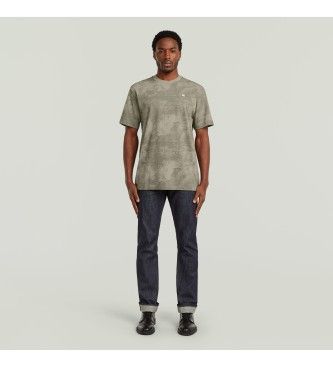 D28589-E400-J183 T-shirt à imprimé allover (M), Marron, Casuel, Vert, Coton, Manche courte - G-Star - Modalova