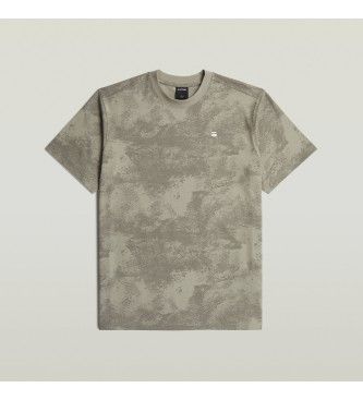 D28589-E400-J183 T-shirt à imprimé allover (M), Marron, Casuel, Vert, Coton, Manche courte - G-Star - Modalova