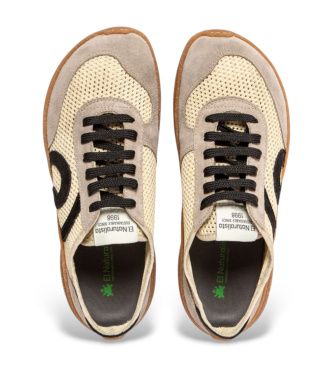 C1H6005_0MU Baskets N5435C multicolore (41), Tissu, Plat, Lacets, Casuel - El Naturalista - Modalova