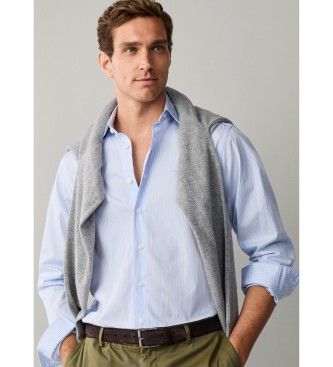 HM3010851 Chemise City Awning Stripe clair (S), Casuel, Coton, Classique, Manche longue - Hackett London - Modalova