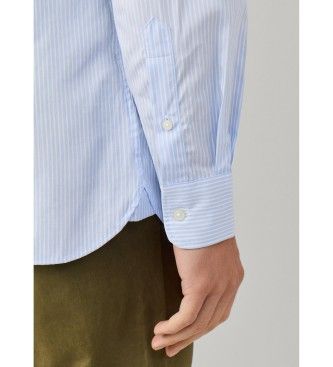 HM3010851 Chemise City Awning Stripe clair (S), Casuel, Coton, Classique, Manche longue - Hackett London - Modalova