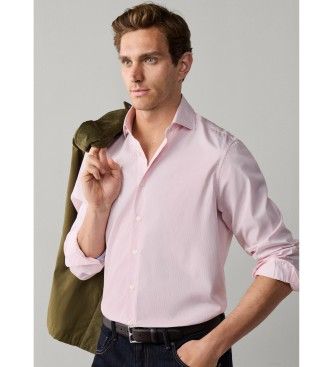 HM3010878 chemise à fines rayures coupe droite classique (S), Casuel, Coton, Manche longue - Hackett London - Modalova