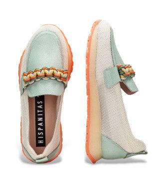 HV253948 Baskets Kansas (36), Cuir, Plat, 1 à 3 cm, Aucun, Casuel, Multicolore - Hispanitas - Modalova