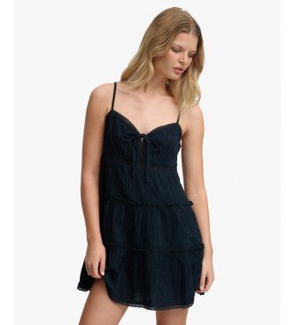 W8012115A Robe Mini Cheesecloth Tiered (S), Casuel, Coton, Sans manches / bretelles - Superdry - Modalova