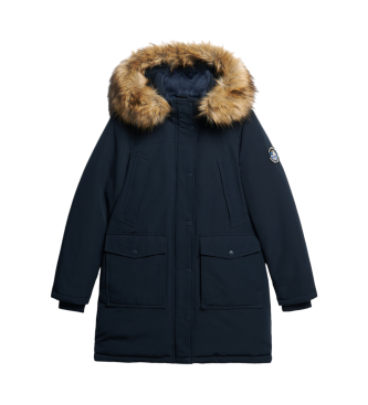 W5011786A Parka en fausse fourrure Everest (S), Polister recyclé, Durable, Marine - Superdry - Modalova
