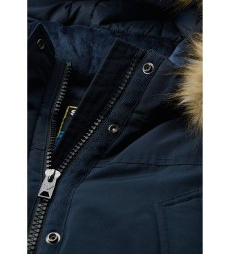 W5011786A Parka en fausse fourrure Everest (S), Polister recyclé, Durable, Marine - Superdry - Modalova