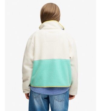 W5012074A Polaire Colour Block blanc cassé (M), Casuel, Polister recyclé - Superdry - Modalova
