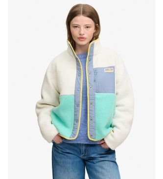 W5012074A Polaire Colour Block blanc cassé (M), Casuel, Polister recyclé - Superdry - Modalova