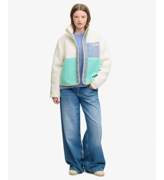 W5012074A Polaire Colour Block blanc cassé (M), Casuel, Polister recyclé - Superdry - Modalova
