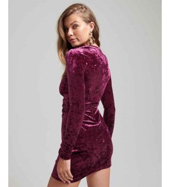 W8011367A Mini robe à manches longues en velours (XS), Fête, Polyester, Manche longue - Superdry - Modalova