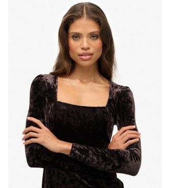 W8011984A Robe en velours (M), Casuel, Fête, Classique, Polyester, Manche longue - Superdry - Modalova