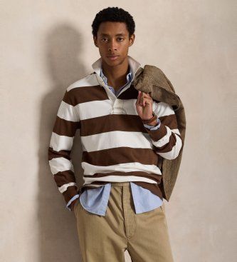 Chemise de rugby iconique marron (S), Casuel, Coton, Manche longue - Polo Ralph Lauren - Modalova
