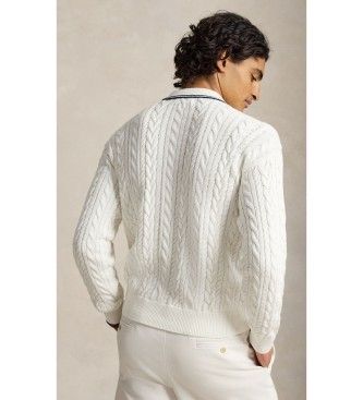 B17555001 Pull style polo en maille torsadée (M), Casuel, Coton, Manche longue - Polo Ralph Lauren - Modalova