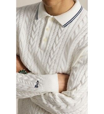 B17555001 Pull style polo en maille torsadée (M), Casuel, Coton, Manche longue - Polo Ralph Lauren - Modalova