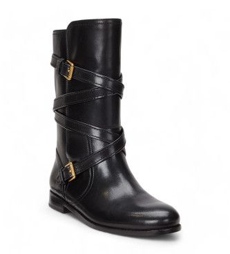 Briannah Leather Boots (36), Cuir, Plat, 1 à 3 cm, Boucle, Casuel - Lauren Ralph Lauren - Modalova