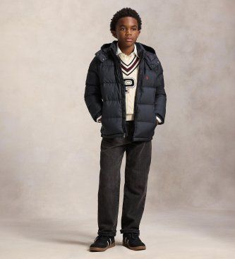 Pour garçon. 323969861001 Doudoune à capuche en tissu ripstop ((S) 6/7años= 136/138cm), Casuel, Polister recyclé, Dur - Polo Ralph Lauren - Modalova