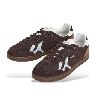 PMS000009 Ball Mix Leather Sneakers brown (43), Cuir, , Plat, Lacets, Casuel - Pepe Jeans - Modalova