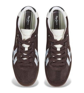 PMS000009 Ball Mix Leather Sneakers brown (43), Cuir, , Plat, Lacets, Casuel - Pepe Jeans - Modalova