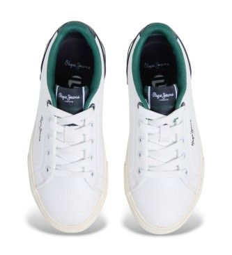Pour garçon. PBS300002 Trainers Kenton Campus (32), Blanc, Plat, Lacets, Casuel, mode enfantine - Pepe Jeans - Modalova