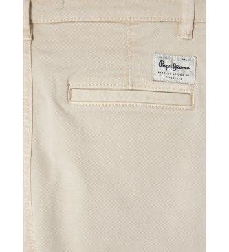 Pour garçon. PB210731 Pantalon slim chino écru (10Años= 140cm), Casuel, Coton, Durable, mode enfantine - Pepe Jeans - Modalova