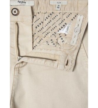 Pour garçon. PB210731 Pantalon slim chino écru (10Años= 140cm), Casuel, Coton, Durable, mode enfantine - Pepe Jeans - Modalova