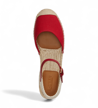 Espadrille en toile Espadrilles Robby plates (39), Tissu, Boucle, Casuel - Lauren Ralph Lauren - Modalova