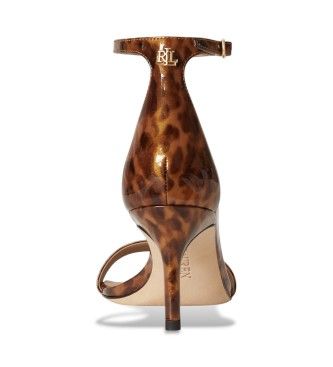 P15743001 Sandales Allie en écaille à talons moyens bruns (36), Cuir, Marron, 5 à 8 cm, Boucle, Casuel, F - Lauren Ralph Lauren - Modalova