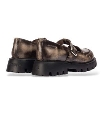 C-7515_5644_9190 Chaussures en Cuir Goodfly 15 (37), Plat, Boucle, Casuel - Wonders - Modalova