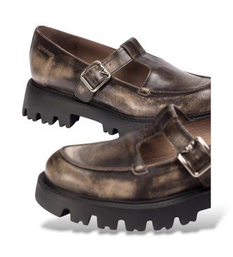 C-7515_5644_9190 Chaussures en Cuir Goodfly 15 (37), Plat, Boucle, Casuel - Wonders - Modalova