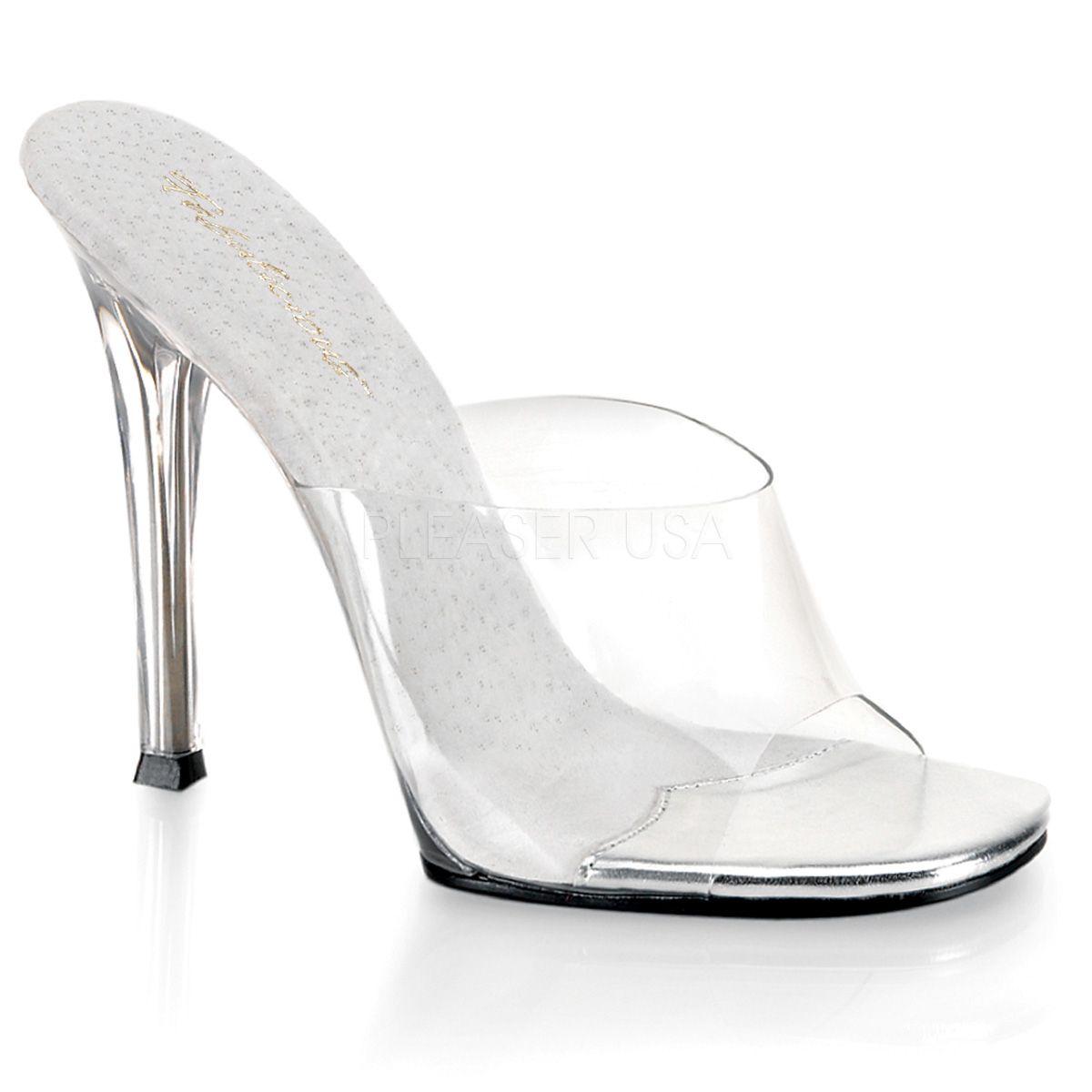 Sabot transparent talon haut - Pointure : 41 - Pleaser - Modalova