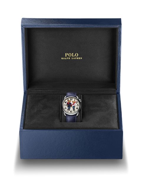 Montre en acier Ralph Lauren & Ricky Bear 38 MM - Polo Ralph Lauren - Modalova